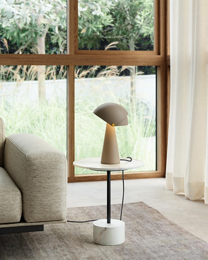 Align tafellamp, bruin